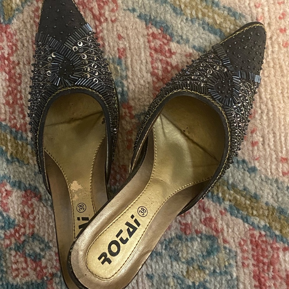 Black Embellished Women's Shoes